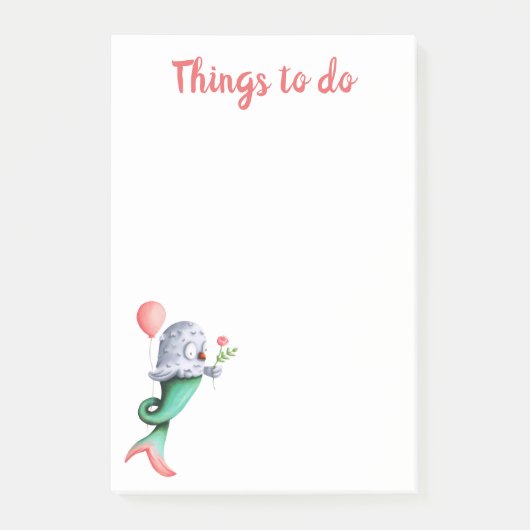 Om Whimsical Owl Mermaid te doen Post-it® Notes (Voorkant)