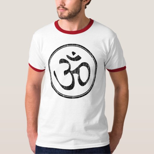 Om witte cirkel t-shirt (Voorkant)