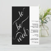 Om Wo te zijn Moderne Minimale Zwart & Wit Bruilof Kaart (Staand voorkant)