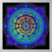 OM Yantra Mandala Poster (Voorkant)