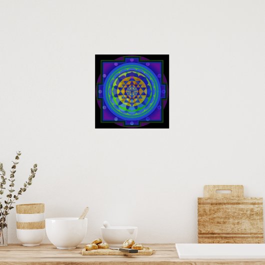 OM Yantra Mandala Poster (Keuken)