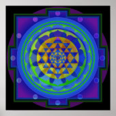 OM Yantra Mandala Poster (Voorkant)