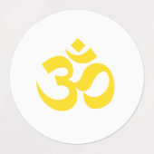 Om Yellow Stickers (Design 2)