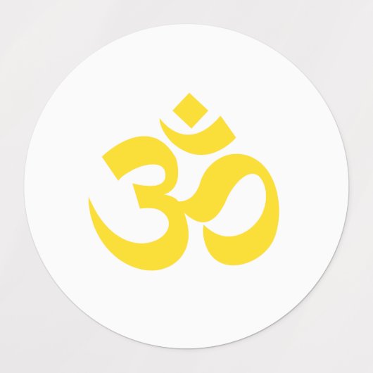Om Yellow Stickers (Design 2)