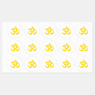 Om Yellow Stickers