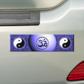 Om Yin Yang - Blue Bumpersticker (Op auto)