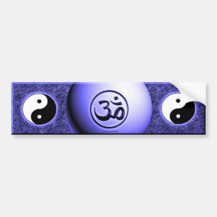 Om Yin Yang - Blue Bumpersticker