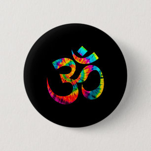 Om Yoga Aum Ohm Hindoeïstische Spirituele Meditati Ronde Button 5,7 Cm