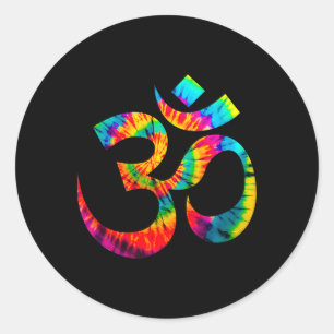 Om Yoga Aum Ohm Hindoeïstische Spirituele Meditati Ronde Sticker