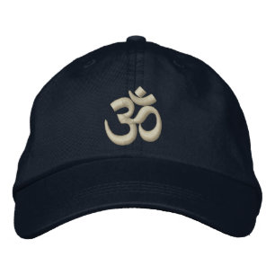 OM Yoga Chakra Beige Beige of pas Embroidery aan Geborduurde Pet