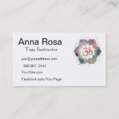 *~* OM Yoga Lotus Mandala Instructeur voor leraar Visitekaartje (Achterkant)