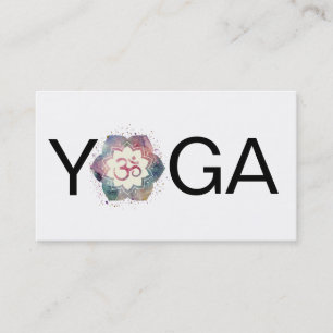 *~* OM Yoga Lotus Mandala Leraar Instructeur Visitekaartje