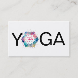 ** OM. Yoga Lotus Mandala Leraar Instructeur Visitekaartje