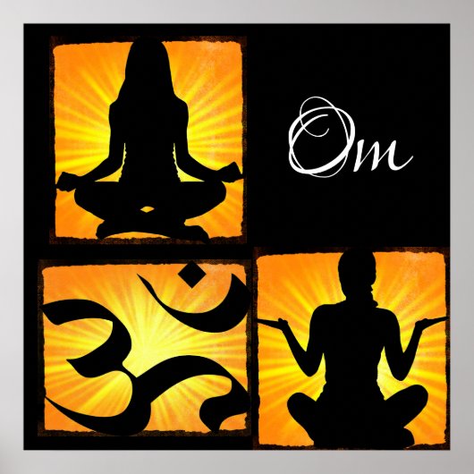Om Yoga Meditation Poster (Voorkant)