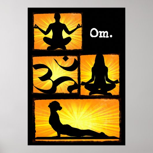 Om Yoga Meditation Poster (Voorkant)