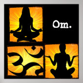 Om Yoga Meditation Poster (Voorkant)