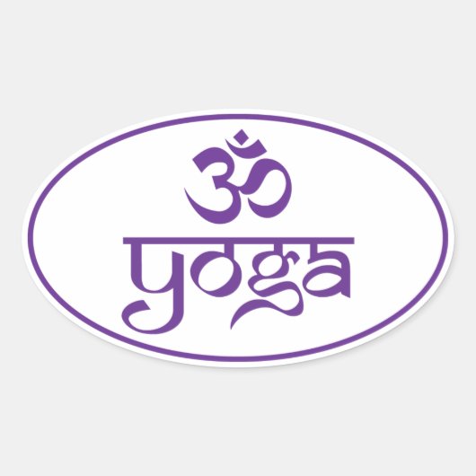 Om Yoga Ovale Sticker (Voorkant)