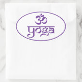 Om Yoga Ovale Sticker (Tas)