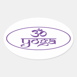 Om Yoga Ovale Sticker