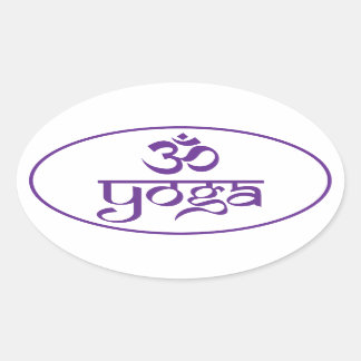 Om Yoga Ovale Sticker