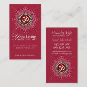 Om Yoga Pink Energy Healing New age Visitekaartjes (Voorkant / Achterkant)