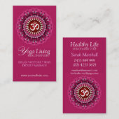 Om Yoga Pink Mandala New age Visitekaartjes (Voorkant / Achterkant)