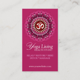 Om Yoga Pink Mandala New age Visitekaartjes