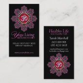 Om Yoga Pink Mandala Sparkle Visitekaartjes (Voorkant / Achterkant)