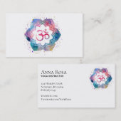 *~* Om Yoga Teacher Reiki Massage Mindfullness Visitekaartje (Voorkant / Achterkant)