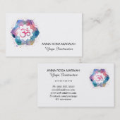 *~* Om Yoga Teacher Reiki Massage Mindfulness Visitekaartje (Voorkant / Achterkant)