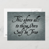 Om zelf waar te zijn briefkaart (Voorkant / Achterkant)