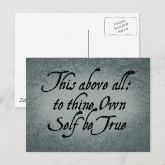 Om zelf waar te zijn briefkaart (Voorkant / Achterkant)