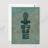 Om zelf waar te zijn briefkaart (Voorkant / Achterkant)