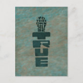 Om zelf waar te zijn briefkaart (Voorkant)