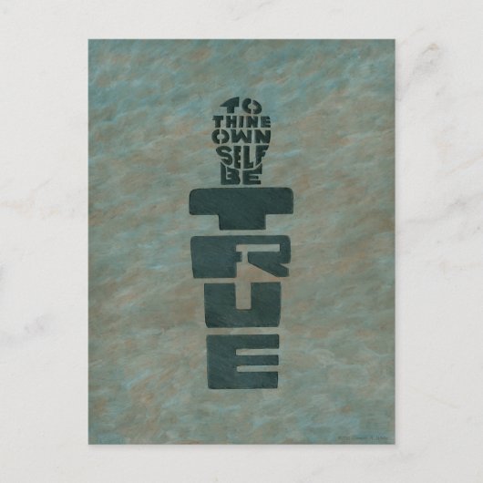 Om zelf waar te zijn briefkaart (Voorkant)