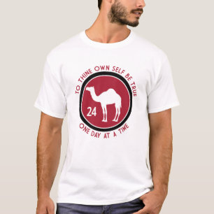 Om zelf waar te zijn - donkerrood/zwart Logo T-shirt