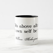 Om zelf waar te zijn... Shakespeare Tweekleurige Koffiemok (Center)