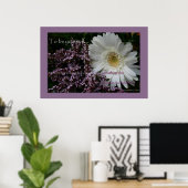 Om zelf witte gerbera maisy flower print te zijn (Thuiskantoor)