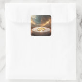 OM - ZEN BOEDDHISME VIERKANTE STICKER (Tas)
