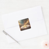 OM - ZEN BOEDDHISME VIERKANTE STICKER (Envelop)