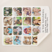 Oma 16 Fotocollage Sherpa Deken (Voorkant (horizontaal))