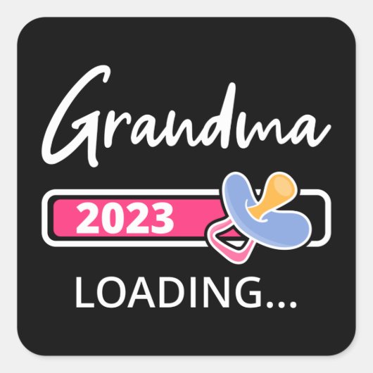 Oma 2023 Laden I - Bevorderd aan grootmoeder Vierkante Sticker (Voorkant)