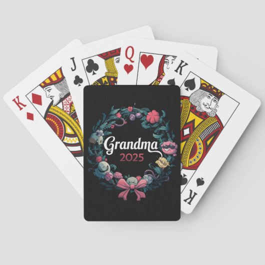 Oma 2025 Als Cadeau Voor Nieuwe Oma Pokerkaarten (Achterkant)
