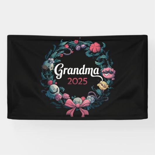 Oma 2025 Als Cadeau Voor Nieuwe Oma Spandoek (Horizontaal)