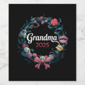 Oma 2025 voor nieuwe oma cadeau wijn etiket (Enkel label)