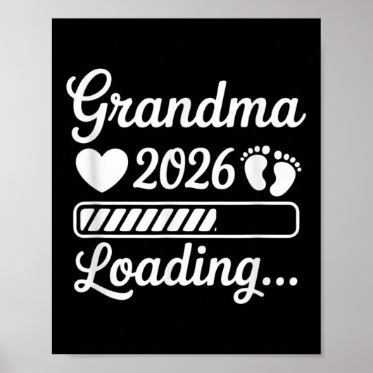 Oma 2026 Loading Zwangerschap Aankondiging New GR Poster (Voorkant)