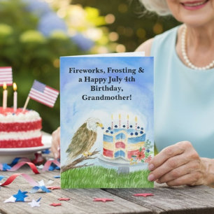 Oma 4 juli verjaardag Steenarend Kaart