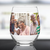 Oma 5 fotocollage wijnglas zonder voet