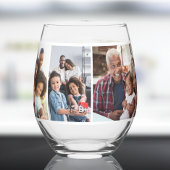 Oma 5 fotocollage wijnglas zonder voet