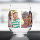 Oma 5 fotocollage wijnglas zonder voet